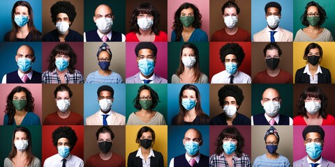 People who wear masks for safety from contamination