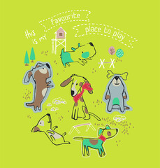 Cute puppy print design for babies.