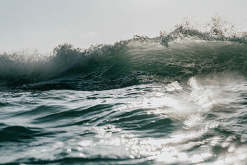 wave breaking on the shore
