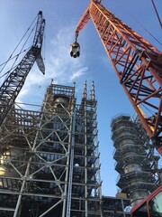 Fototapeta na wymiar construction site with crane