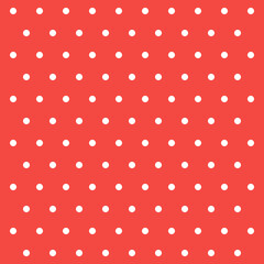 Christmas and new year pattern polka dots. Template background in red and white polka dots . Seamless fabric texture. Vector illustration