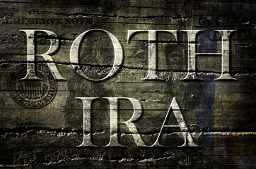 Roth IRA money retirement concept