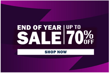 Fototapeta premium End of year Sale word concept vector illustration with lines and 3d style, landing page, template, ui, web, mobile app, poster, banner, flyer, background, gift card, coupon, label, wallpaper