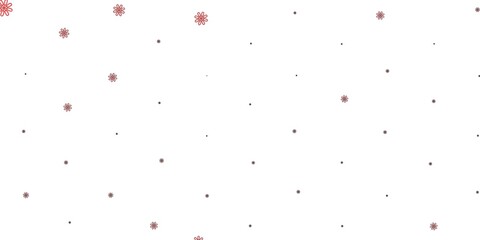 Light Red vector doodle background with flowers.