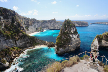 Thousand Islands Viewpoint, on of the most amazing spots in Nusa Penida Island, Indonesia, Bali.