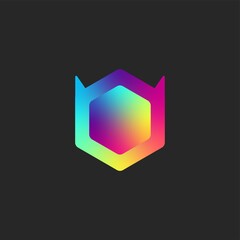 hexagon colorful logo