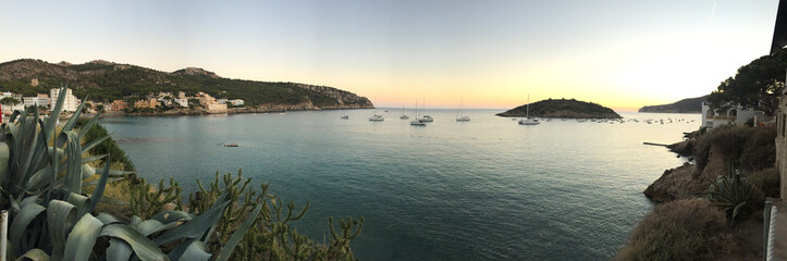 sunset over the lake