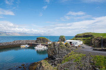 Obraz premium Port of Arnarstapi on Snaefellsnes peninsula in Iceland