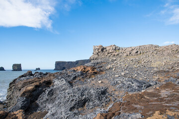 Dyrholaey tourist destination on the countryside of Iceland