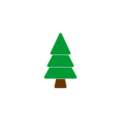 Fototapeta premium Christmas tree icon vector symbol