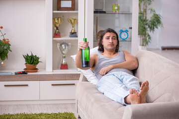 Man ex-champion suffering from alcoholism at home