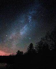The milky way and night sky with views of Jupiter and Saturn within the Deep Sky Viewing area in...