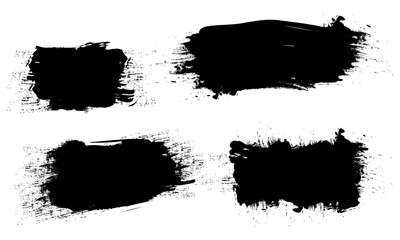 set vector brush stroke background. grunge backdrop, dirty banner, watercolor design and dirty texture