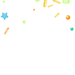 Sprinkles grainy. Cupcake donuts background.