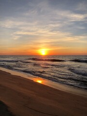 Fototapeta premium beautiful sunrise over the ocean on Long Island New York