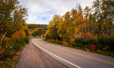 highway thru Cape Breton Highlands park