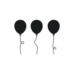 balloon icon vector celebration symbol logo template