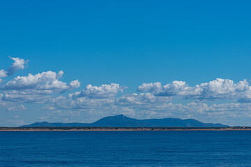 Mount Larcom on the horizon