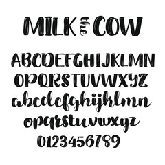 Script Cursive Bold Font Alphabet