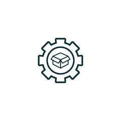 Fototapeta premium box icon package symbol logo template design element
