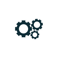 cogwheel icon engineering logo simple design element