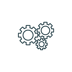 cogwheel icon engineering logo simple design element