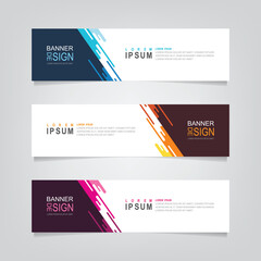 Vector abstract design web banner template. Web Design Elements