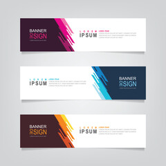 Vector abstract design web banner template. Web Design Elements