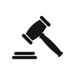Auction Hammer icon design isolated on white background