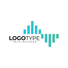 audio wave logo icon vector isolated