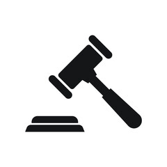 Auction Hammer icon design isolated on white background