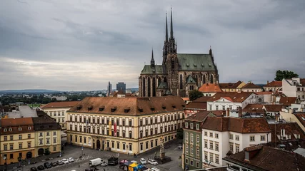 Deurstickers Brno - een van de grootste steden in Tsjechië © Jakub