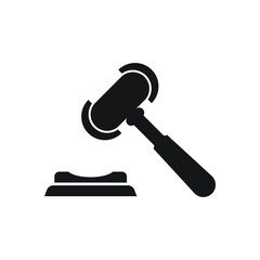 Auction Hammer icon design isolated on white background