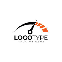 speedometer logo icon vector isolated