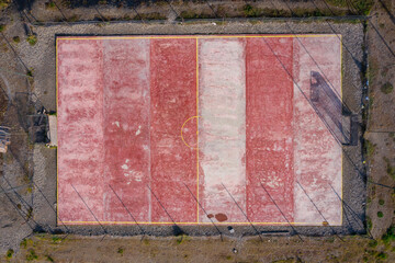 Vista aerea de una cancha de futbol