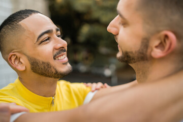 Gay couple spending time together.