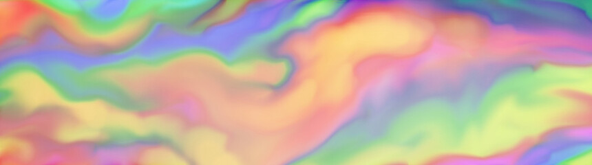 Obraz premium soft blurred abstract background with marbled swirled texture design in smeared watercolor paint illustration, rainbow waves in colors of red orange yellow blue green pink and purple