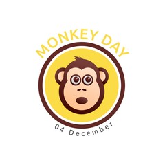 Monkey Day Vector Illustration. Suitable for greeting card poster and banner.