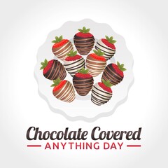 National Chocolate Covered Anything Day Vector Illustration. Suitable for greeting card poster and banner.