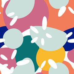 Blue and Yellow and Green Mosaic Summer Vector 