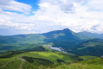 Fototapeta na wymiar 車山山頂からの風景