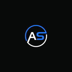 AS letter logo design