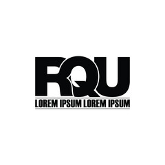 RQU letter monogram logo design vector