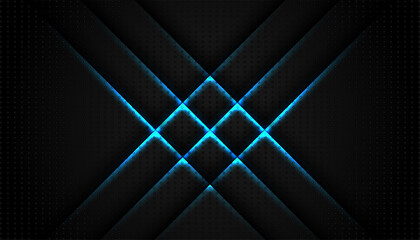 abstract blue light line on black background. modern luxury design vector illustration