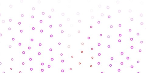 Light pink, red vector pattern with spheres.