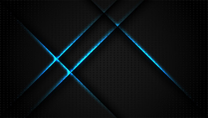 abstract blue light line on black background. modern luxury design vector illustration