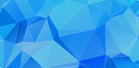 Blue vivid polygonal mosaic background, creative design templates Illustration