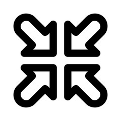 Minimize icon vector illustration in line style for any projects