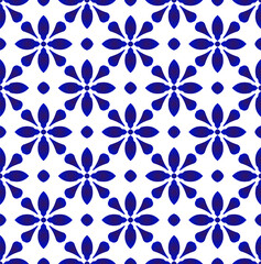 cute blue and white seamless pattern