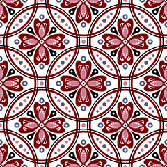 floral batik pattern seamless vector